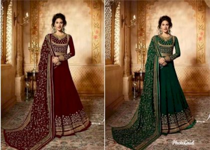 ইন্ডিয়ান পার্টি ড্রেস কালেকশন  এমব্রয়ডারি ওয়েটলেস পার্টি ড্রেস 