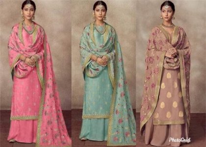 ইন্ডিয়ান পার্টি ড্রেস কালেকশন  এমব্রয়ডারি ওয়েটলেস পার্টি ড্রেস 