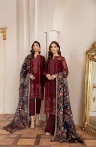 ইন্ডিয়ান পার্টি ড্রেস কালেকশন  এমব্রয়ডারি ওয়েটলেস পার্টি ড্রেস 