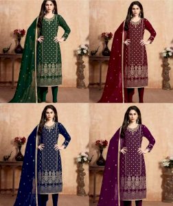 ইন্ডিয়ান পার্টি ড্রেস কালেকশন  এমব্রয়ডারি ওয়েটলেস পার্টি ড্রেস 