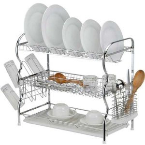 Stainless steel 3 lair dish rack