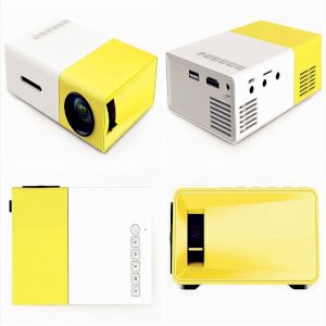 YG-300 LCD Mini Portable LED Projector 1080P Support 400 - 600 Lumens 320 x 240 Pixels Home Cinema projector