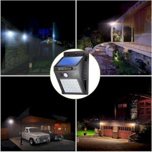 20 LED PIR Motion Sensor Wall Light Waterproof Outdoor Garden Security Lamp