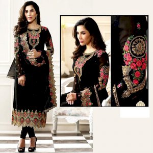 Party wear Chiffon Embroidered suit Un Stitched