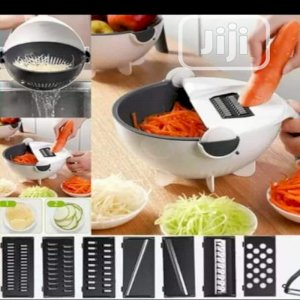 New 9in 1 Multifunction Magic Rotate Vegetable Cutter with Drain Basket Vegetables Chopper Veggie Slicer Kitchen Tool