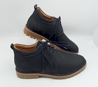 100% Leather High Top Boots Flat For Men