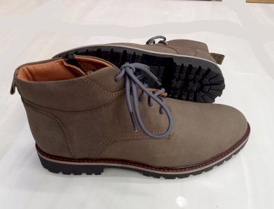 100% Leather High Top Boots Flat For Men