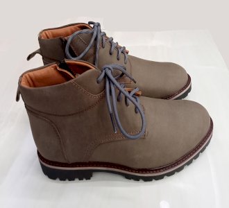 100% Leather High Top Boots Flat For Men