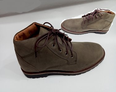 100% Leather High Top Boots Flat For Men