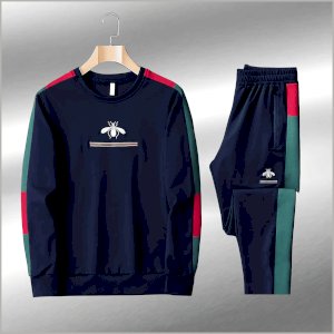 Summer Men Set Casual Tracksuit Navy blue