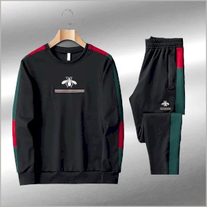 Summer Men Set Casual Tracksuit Black