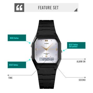 Dual Time Digital Waterproof Watch