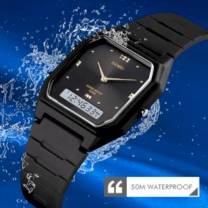 Dual Time Digital Waterproof Watch