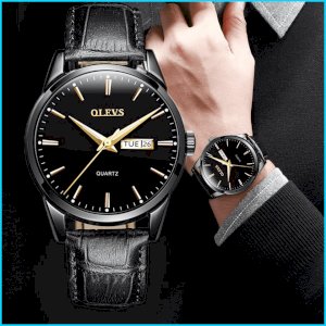 OLEVS Men's  Watches Top Brand Luxury Quartz Wrist watch reloj hombre Fashion Casual Business Leather Men Watch