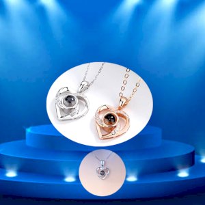 I Love You 100 Languages Loving Memory Pendant Necklace for Women