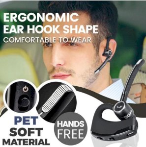 Stereo Wireless Business Intelligence Noise Reduction Bluetooth Headset for Business/Office/Driving