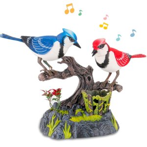 Music Magic Singing & Chirping Birds Realistic Sounds and Movements Blue Electronic Pet