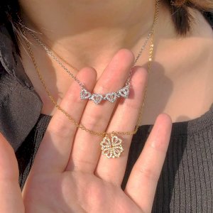 Love Pendant Necklace Lucky 4 in 1 