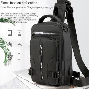 Multipurpose Using Sling Bag For Men & Women Waterproof Backpack Purse Cross body Bag with USB Charging Port