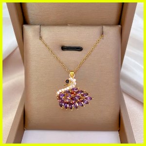 Gold Plated Fashion Women Swan Necklace