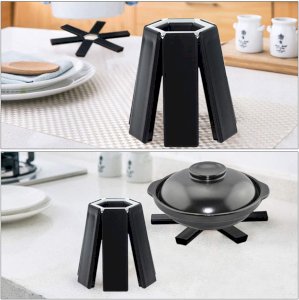 Folding Pot Mat Silicone Heat Insulation Pad Foldable Kitchen Accessories Table Anti-hot Non-slip Resistant Cushion Placemat Pot Holder