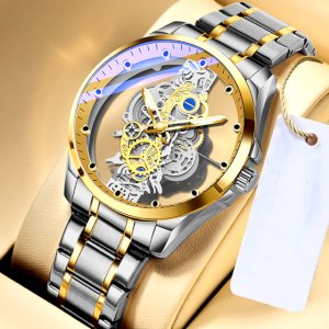 Top Luxury Men Waterproof Casual Fashion Watch Silver