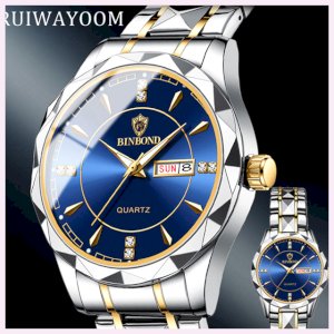 BINBOND Business Watch For Men Luxury Original Waterproof Stainless Steel 