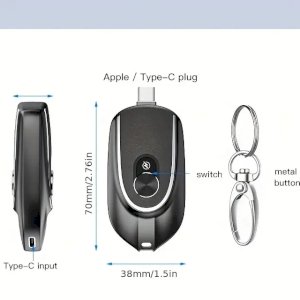 Mini Keychain Power Bank Portable Emergency Phone Charger