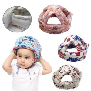 Baby Safety Head Helmet  Adjustable Protective Multi Printed Cap