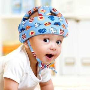 Baby Safety Head Helmet  Adjustable Protective Multi Printed Cap