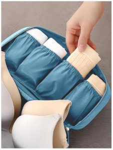 Women Travel Bra Underwear Lingerie Organizer Bag Cosmetic Makeup Toiletry Bag Waterproof Wash Storage Case Bag-Assorted