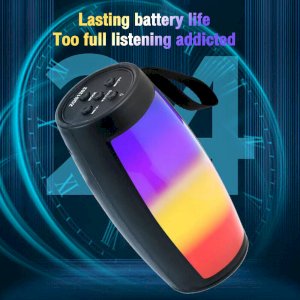 Portable Wireless Bluetooth Speaker With LED Light Show Black Colorful Models