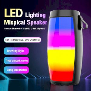 Portable Wireless Bluetooth Speaker With LED Light Show Black Colorful Models