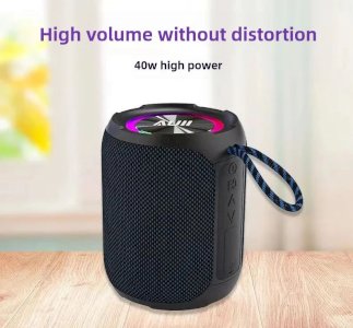 40W RGB Portable Wireless Speaker IPX7 Waterproof Outdoor Speaker with Deep Bass RGB Lights Dual Pairing for Home Party